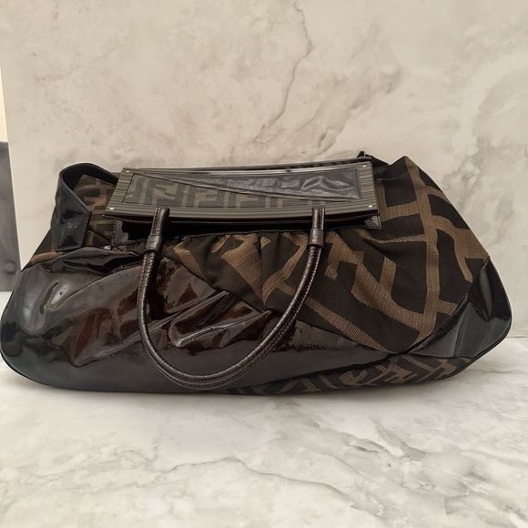 Vintage Fendi Tobacco Monogram 'To You' Convertible Clutch - Picture 4 of 15